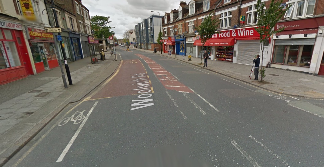 cycle lane bus stop