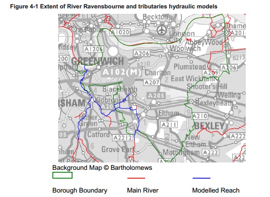 river map Greenwich flood report 2011